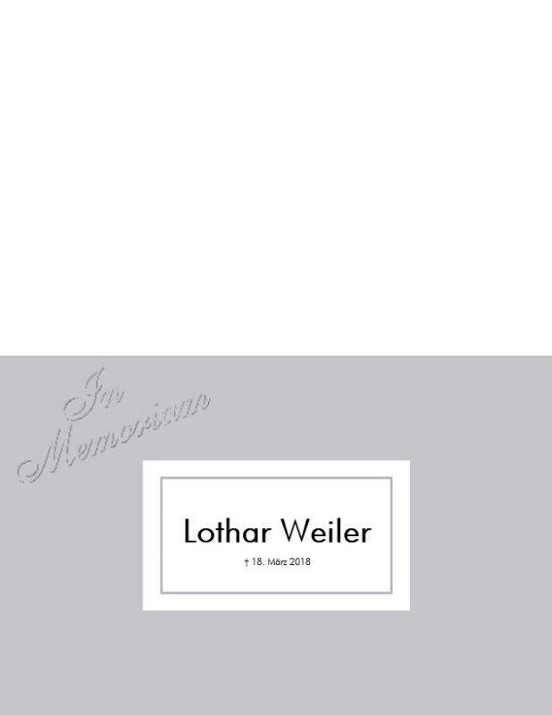 Erinnerungsbild für Lothar Weiler